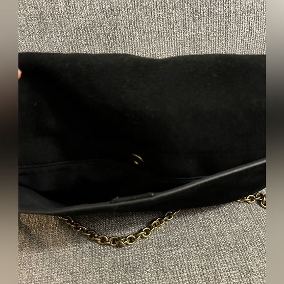 J. Crew black suede bag with bronze hardware - Picture 5 of 10